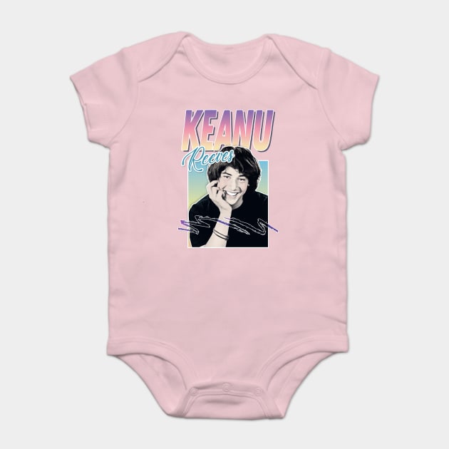 Keanu Reeves ∆∆∆ 1990s Styled Aesthetic Design Baby Bodysuit by DankFutura